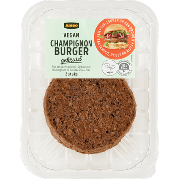 Jumbo Plantaardige Champignon Burgers Gekruid 2 Stuk - JUMBO