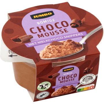Jumbo Romige Chocomousse met Melkchoco Snippers - JUMBO