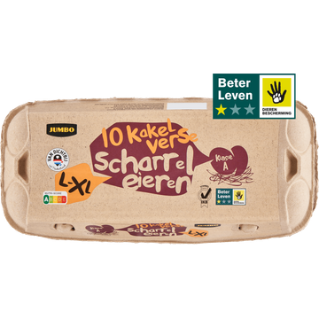 Jumbo Scharreleieren L-XL 10 Stuks - JUMBO