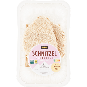 Jumbo Schnitzel Gepaneerd Varkensvlees met Champignon Saus - JUMBO