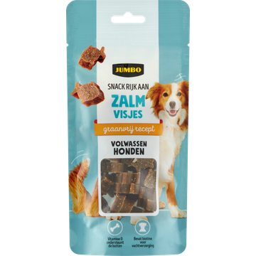 Jumbo Snack Rijk aan Zalm Visjes Volwassen Honden - JUMBO