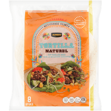 Jumbo Tortilla Naturel 8 Stuks - JUMBO