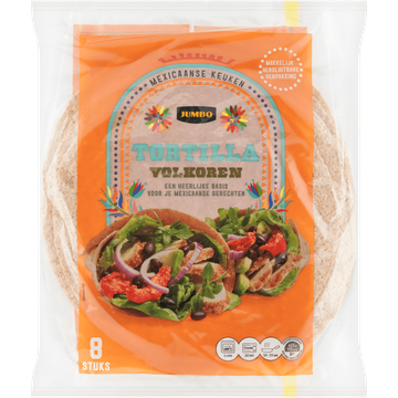 Jumbo Tortilla Volkoren 8 Stuks - JUMBO