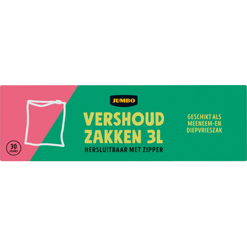Jumbo Vershoudzakken 3 L 30 Stuks - JUMBO
