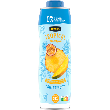 Jumbo Vruchtenlimonadesiroop Tropical 0% 750 ml - JUMBO