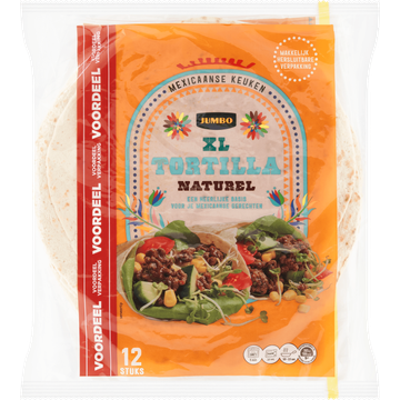 Jumbo XL Tortilla Naturel 12 Stuks - JUMBO