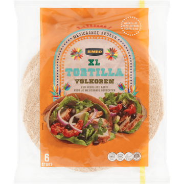 Jumbo XL Tortilla Volkoren 6 Stuks - JUMBO