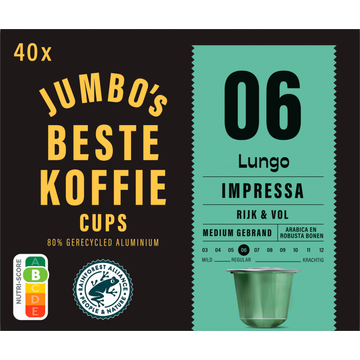 Jumbo's Lungo Impressa Koffiecups 40 Stuks - JUMBO