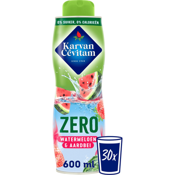 Karvan Cévitam Zero Watermeloen & Aardbei Siroop 600 ml - JUMBO