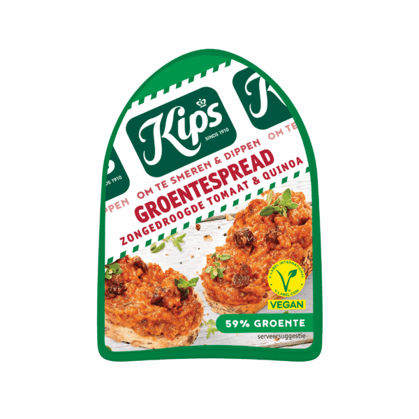 Kips Vegan Groentespread Zongedroogde Tomaat - PLUS