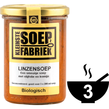 KleinsteSoepFabriek Linzensoep Biologisch - JUMBO