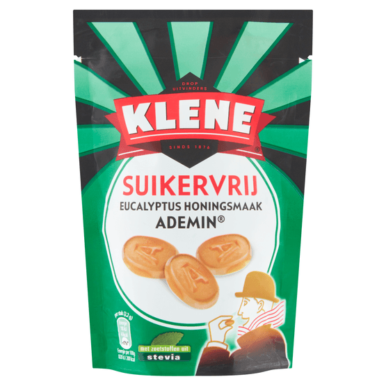 Klene Ademin Suikervrije Drop Keelpastille Zak - Dirk