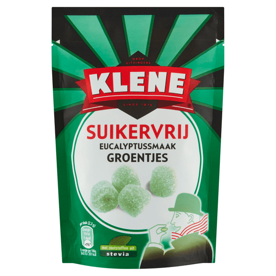 Klene Groentjes Suikervrije Drop Eucalyptus Zak - Dirk