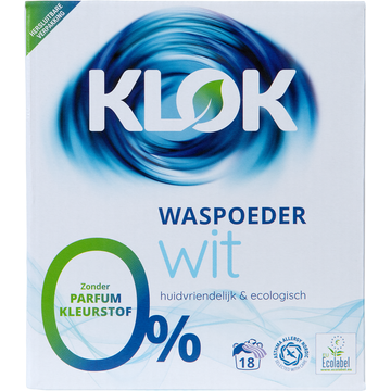 Klok waspoeder Wit 18 Wasbeurten - JUMBO