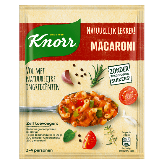 Knorr Kruidenmix natuurlijk macaroni - Dirk