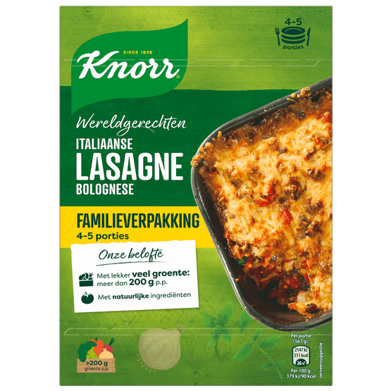 Knorr Wereldgerecht lasagne bolognese XL - Dirk