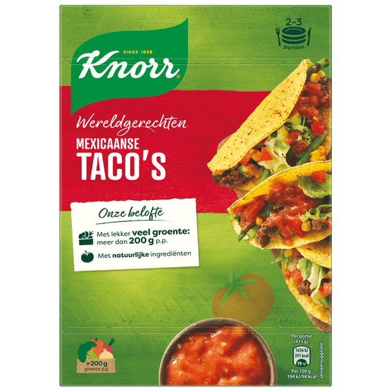 Knorr Wereldgerecht mexiaanse tacos - Dirk