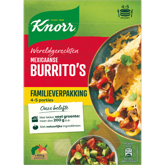 Knorr Wereldgerecht mexicaanse burritos xl - Dirk