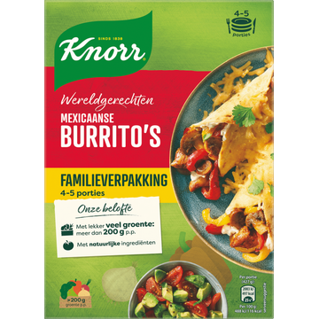 Knorr Wereldgerechten Burrito's XXL Mexicaanse - JUMBO