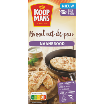 Koopmans Brood uit de Pan Naanbrood flatbread bakmix - JUMBO