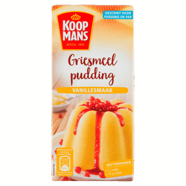 Koopmans Griesmeelpudding vanillesmaak - PLUS