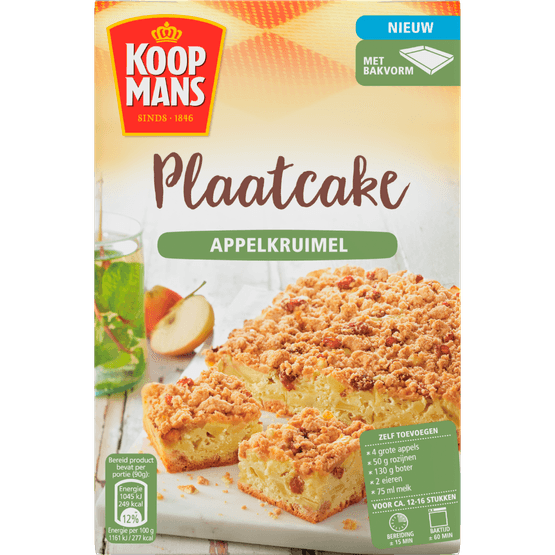 Koopmans Plaatcake appelkruimel - Dirk