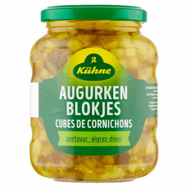 Kuhne Augurkenblokjes zoetzuur - PLUS