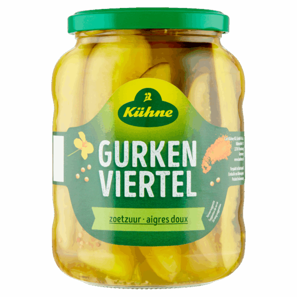 Kuhne Gurkenviertel zoetzuur - PLUS