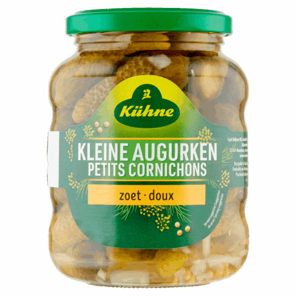 Kuhne Kleine augurken zoet - PLUS