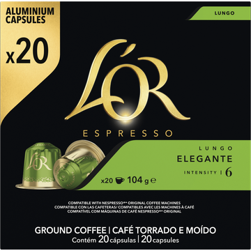 L'OR Lungo Elegante Koffiecups Voordeelpak 20 Stuks - JUMBO