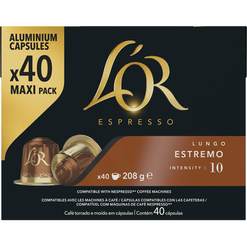 L'OR Lungo Estremo Koffiecups Familiepak 40 stuks - JUMBO