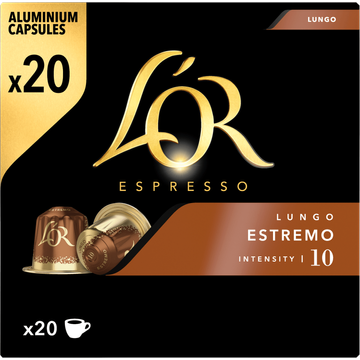 L'OR Lungo Estremo Koffiecups Voordeelpak 20 stuks - JUMBO