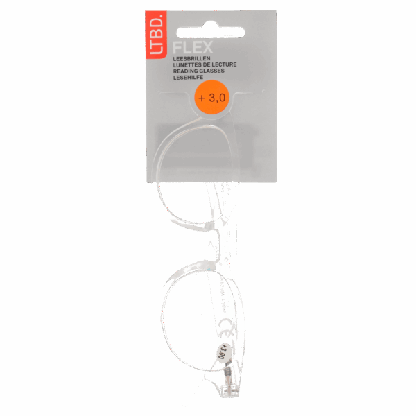 LTBD FLEX leesbril kleurloos +3 - PLUS