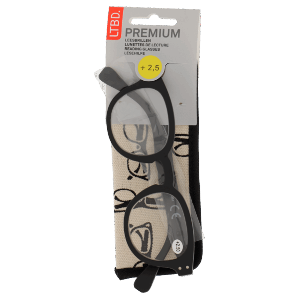 LTBD Premium leesbril zwart etui +2