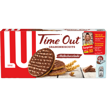 LU Time Out Granenbiscuits Melkchocolade 6 x 2 stuks - JUMBO