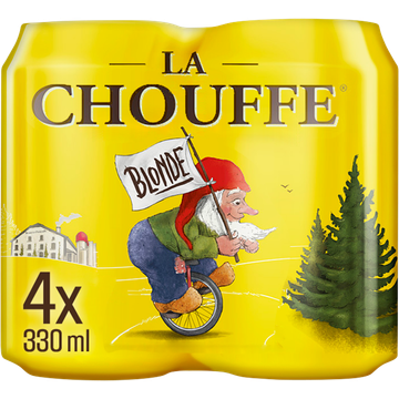 La Chouffe - Blond Belgisch Bier - Blik - 4 x 330ML - JUMBO