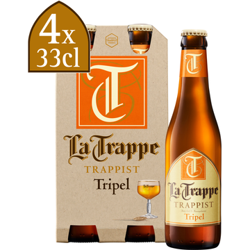 La Trappe - Tripel - Fles - 4 x 330ML - JUMBO
