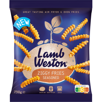 Lamb Weston Ziggy Fries Seasoned - JUMBO