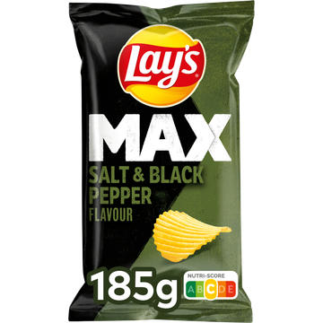 Lay's Max Ribbel Chips Zout & Peper - JUMBO