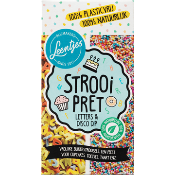 Leentjes Strooi Pret Letters & Disco Dip - JUMBO