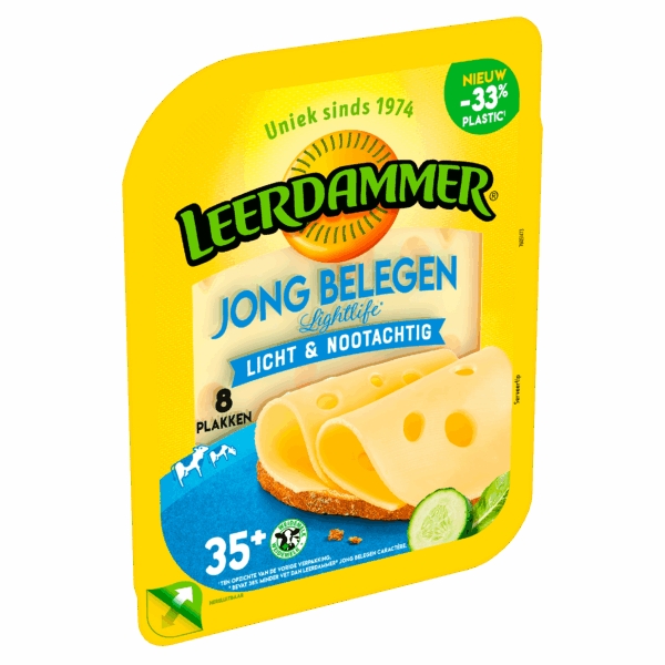 Leerdammer Jong belegen lightlife 35+ plakken - PLUS