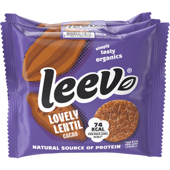 Leev Bio lentil wafels cacao - Dirk