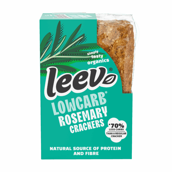 Leev Bio low-carb crackers rosemary-seasalt - PLUS