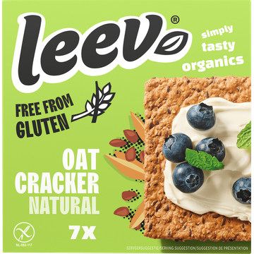 Leev Oat Free from Gluten Cracker Natural - JUMBO