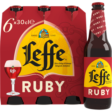 Leffe Ruby Belgisch Abdijbier - Fles - 6 x 300ML - JUMBO