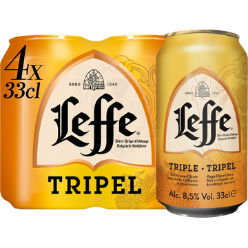 Leffe - Tripel - Blik - 4 x 330ML - JUMBO