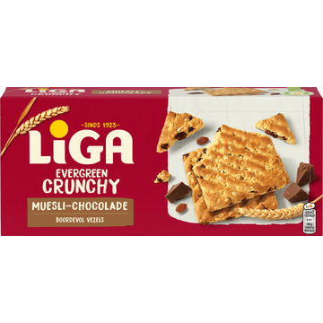 LiGA Evergreen Crunchy Koekjes Muesli-Chocolade - JUMBO