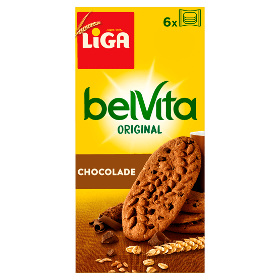 Liga Belvita chocolade 6 x 4 stuks - Dirk