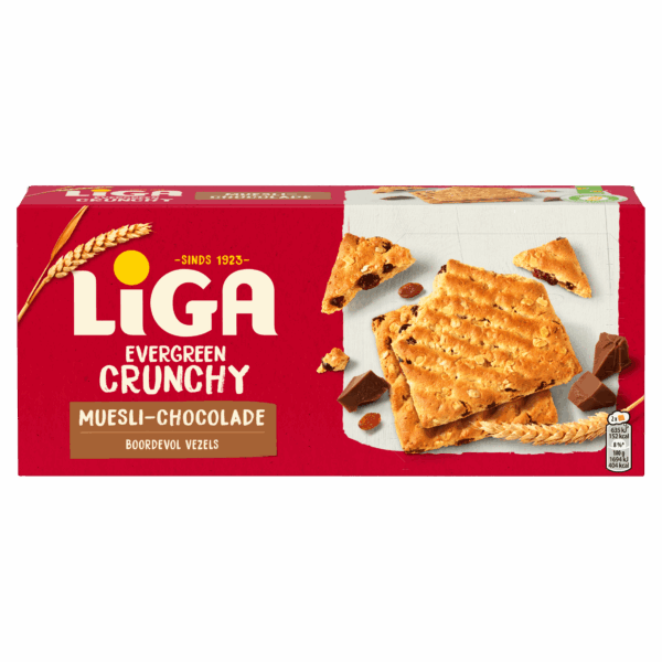Liga EverGreen koekjes muesli en chocolade - PLUS