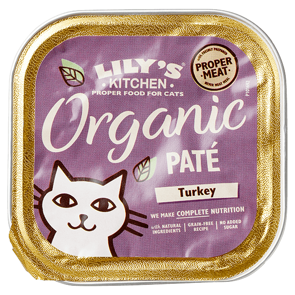 Lily's Kitchen Cat Organic Paté Turkey kuip - PLUS